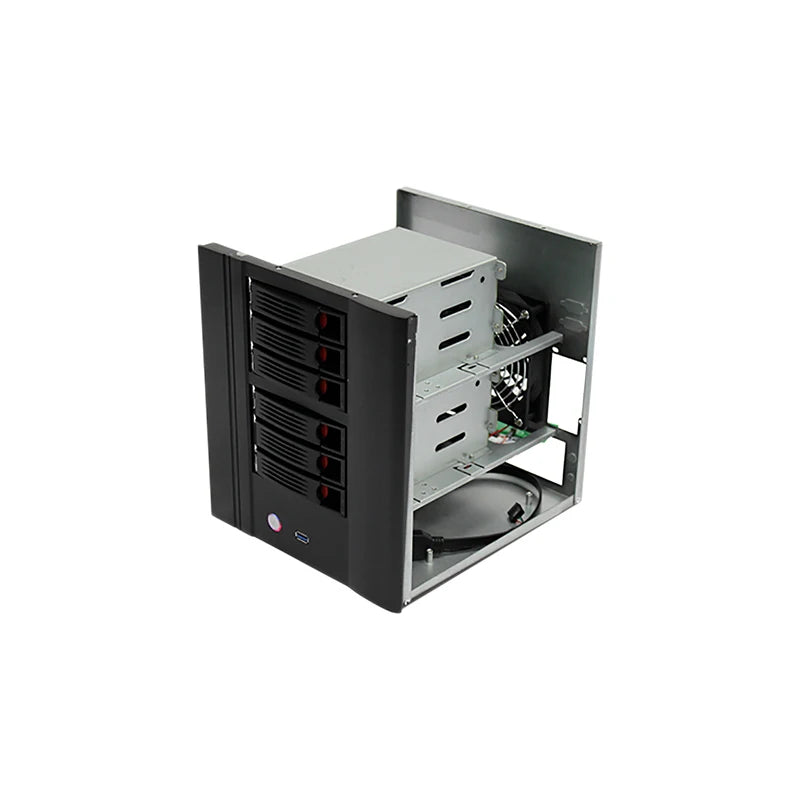 Hot Swap 6 Bays Desktop NAS Server case Nas Computer case  with USB 3.0 Fits Mini ITX Applied in Office