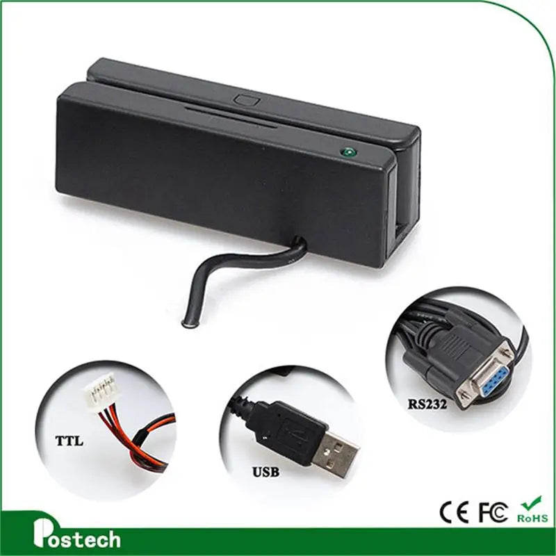 Manufacturer Magnetic Stripe Card Reader with USB or RS232 Interface MSR100 Supports Credit Card Payments Driver Cards